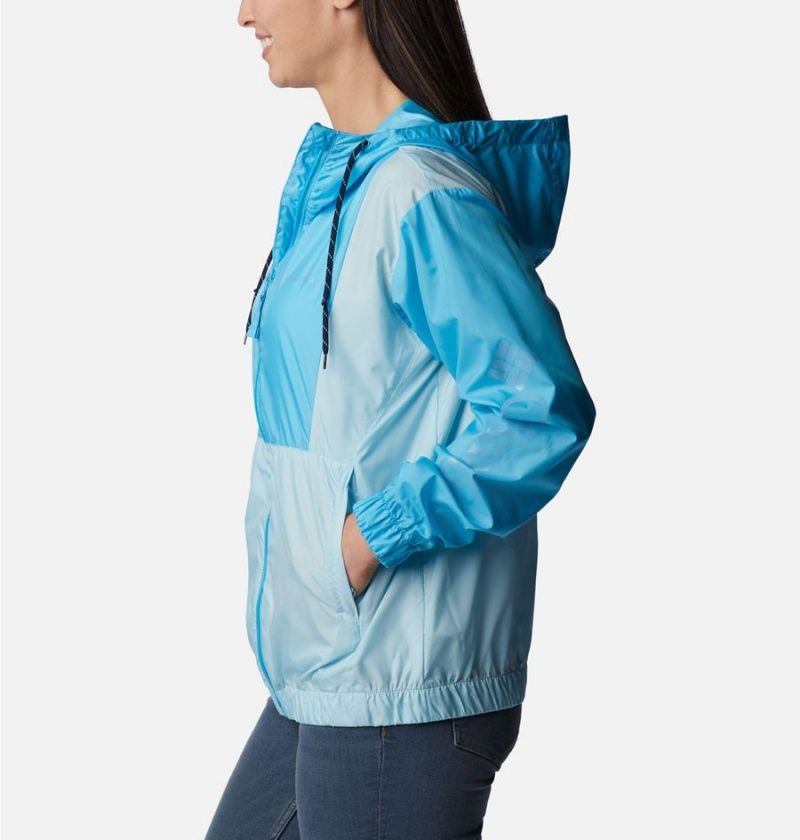 Turquoise Columbia Lily Basin Jacket Women's Windbreaker | 75803UFBN