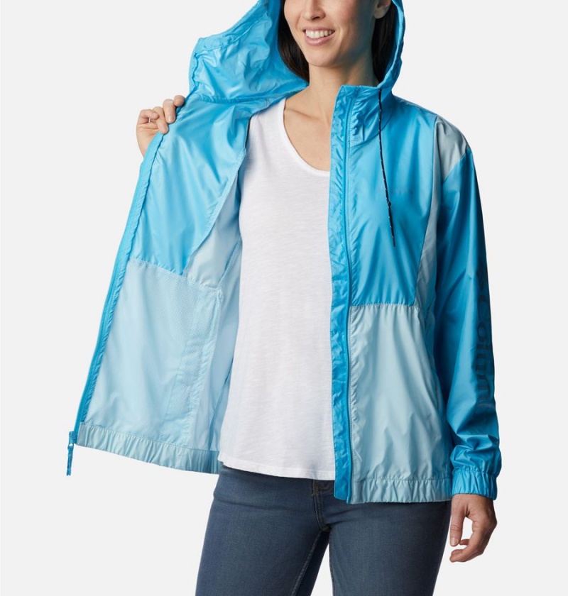 Turquoise Columbia Lily Basin Jacket Women's Windbreaker | 75803UFBN