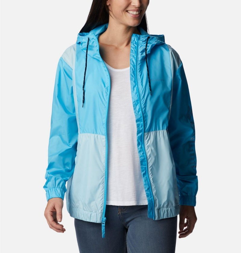 Turquoise Columbia Lily Basin Jacket Women's Windbreaker | 75803UFBN