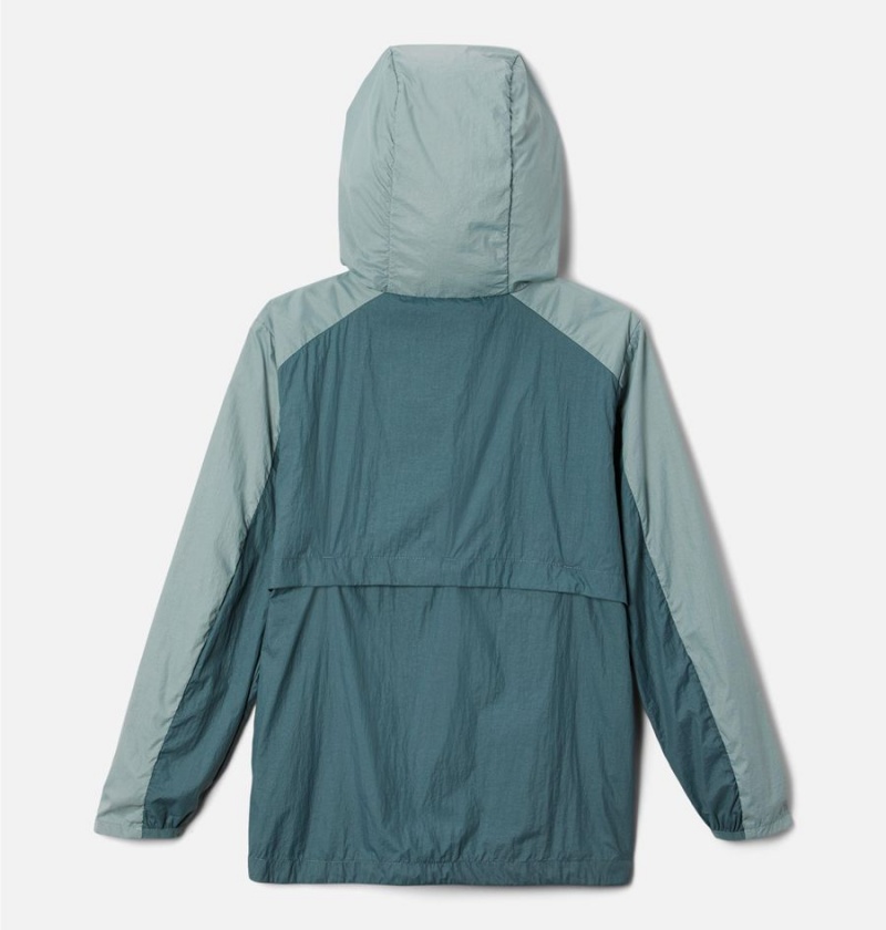 Turquoise Columbia Loop Trail Windbreaker Kids' Jacket | 78294ECRX