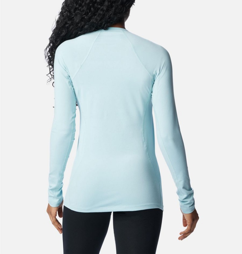 Turquoise Columbia Omni Heat Midweight Baselayer Crew Women's T-Shirt | 72591CMTS