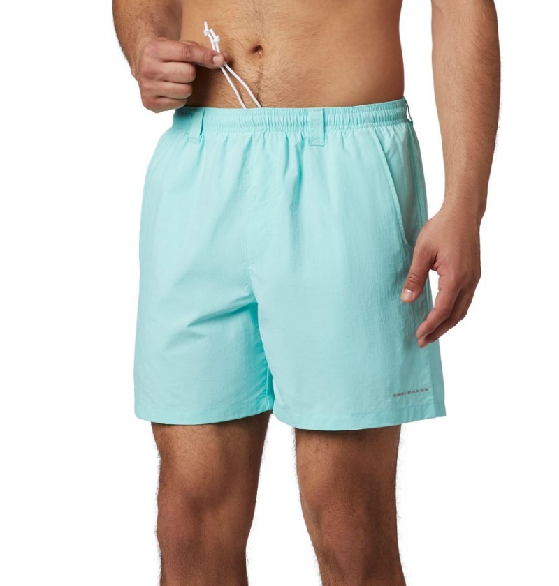 Turquoise Columbia PFG Backcast III Water Men's Shorts | 12970HPXS