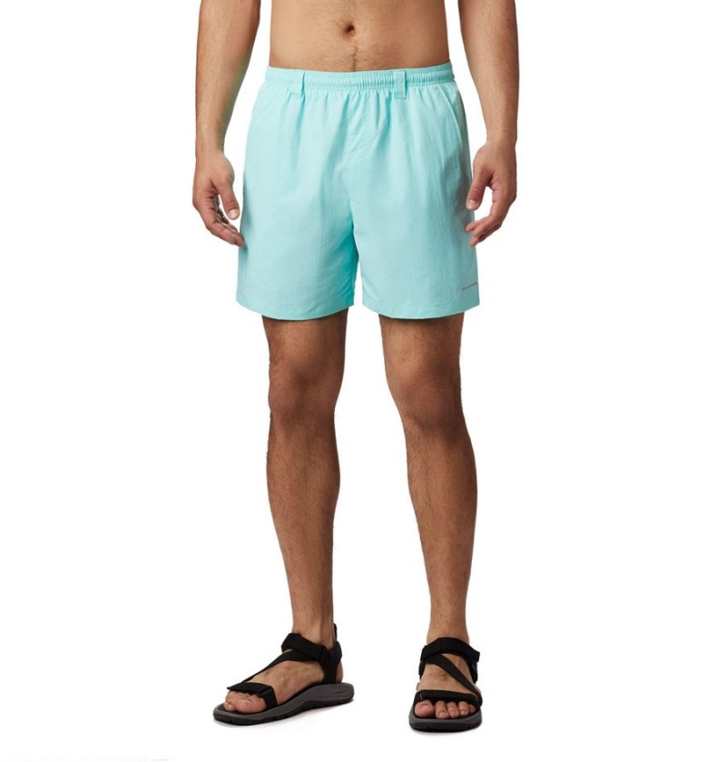 Turquoise Columbia PFG Backcast III Water Men\'s Shorts | 12970HPXS