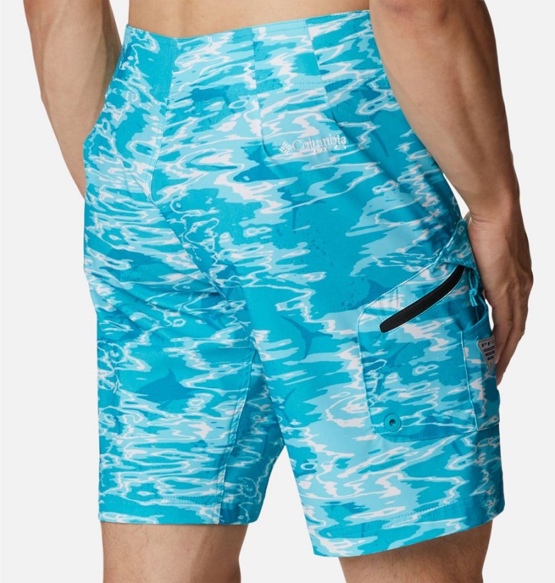 Turquoise Columbia PFG Offshore II Board Men's Shorts | 34862DZYR