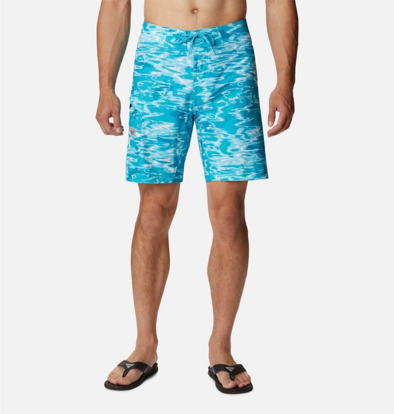 Turquoise Columbia PFG Offshore II Board Men\'s Shorts | 34862DZYR