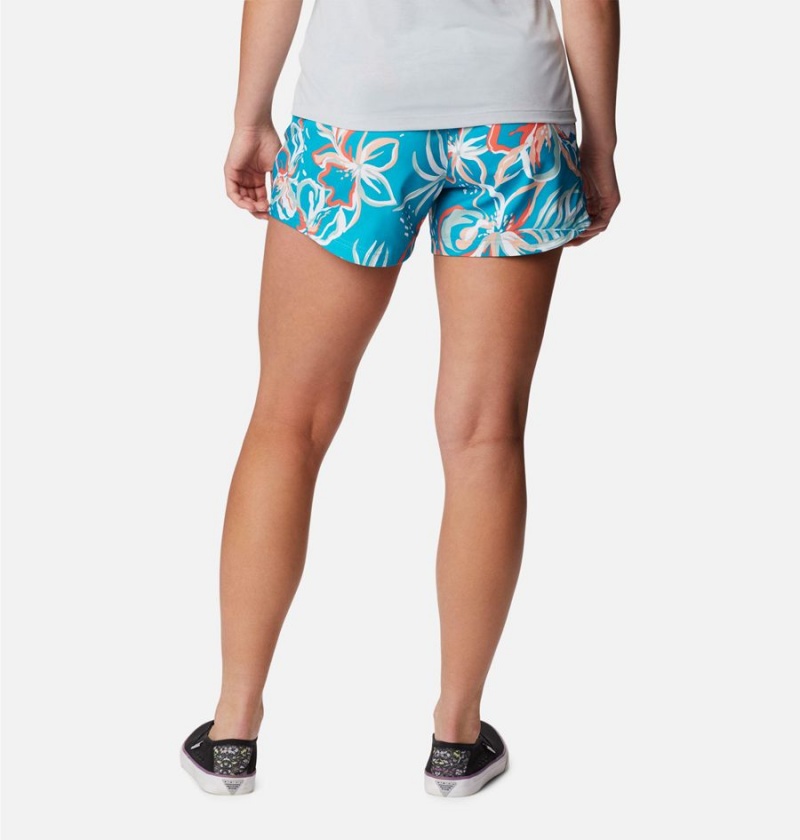 Turquoise Columbia PFG Super Tamiami Pull-On Women's Shorts | 48539BICE