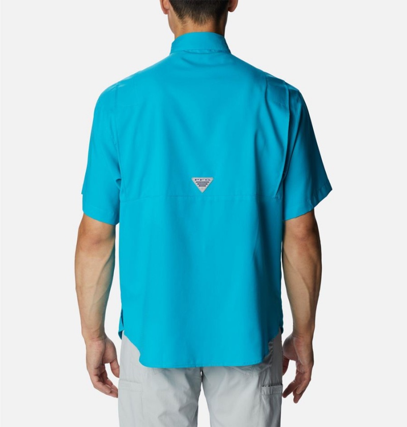 Turquoise Columbia PFG Tamiami II Short Sleeve Men's Shirt | 26908NZAE