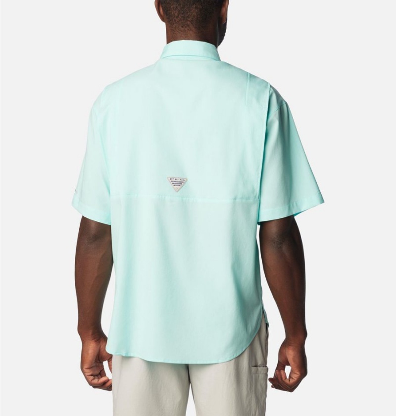 Turquoise Columbia PFG Tamiami II Short Sleeve Men's Shirt | 71392LFCU