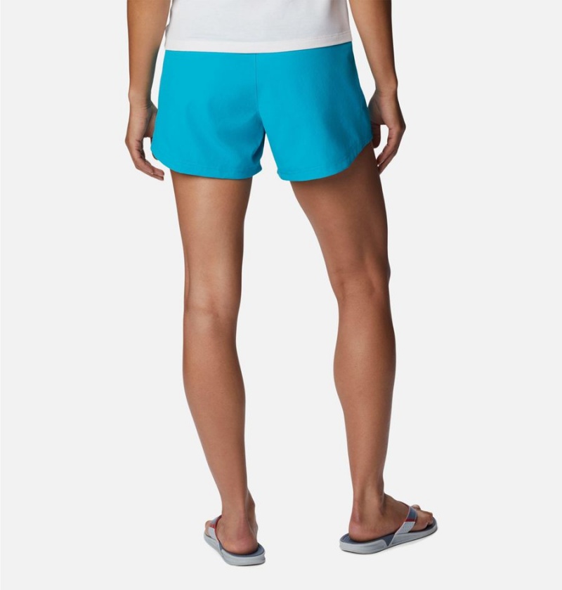 Turquoise Columbia PFG Tamiami Pull-On Women's Shorts | 71540FSLM