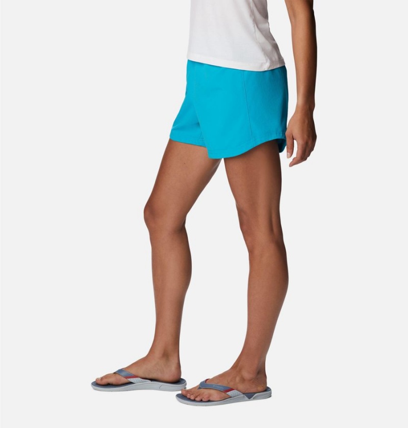 Turquoise Columbia PFG Tamiami Pull-On Women's Shorts | 71540FSLM