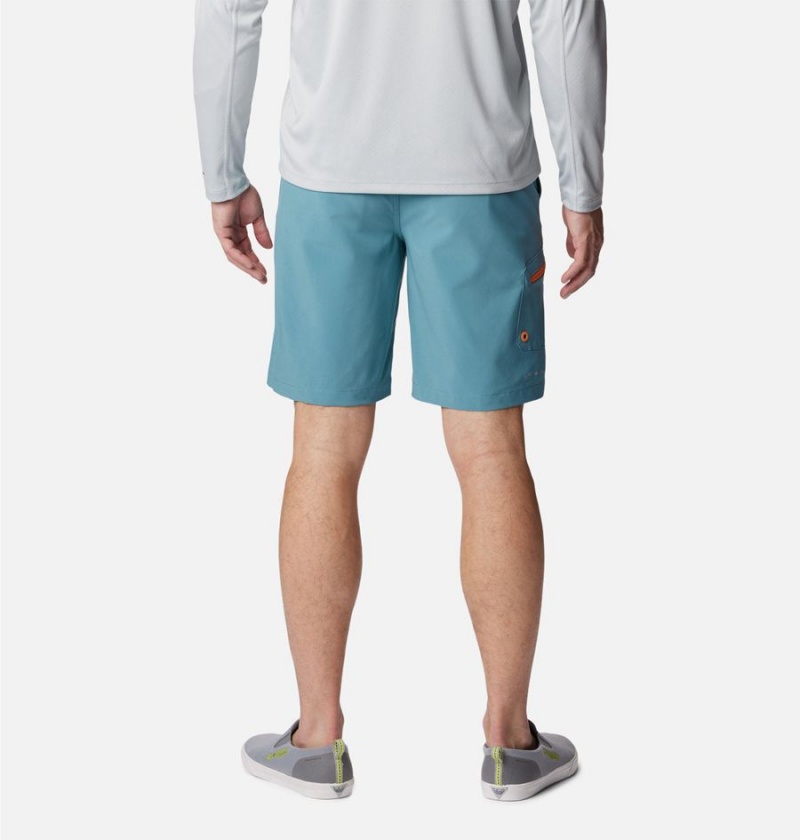 Turquoise Columbia PFG Terminal Tackle Men's Shorts | 24715XOWV