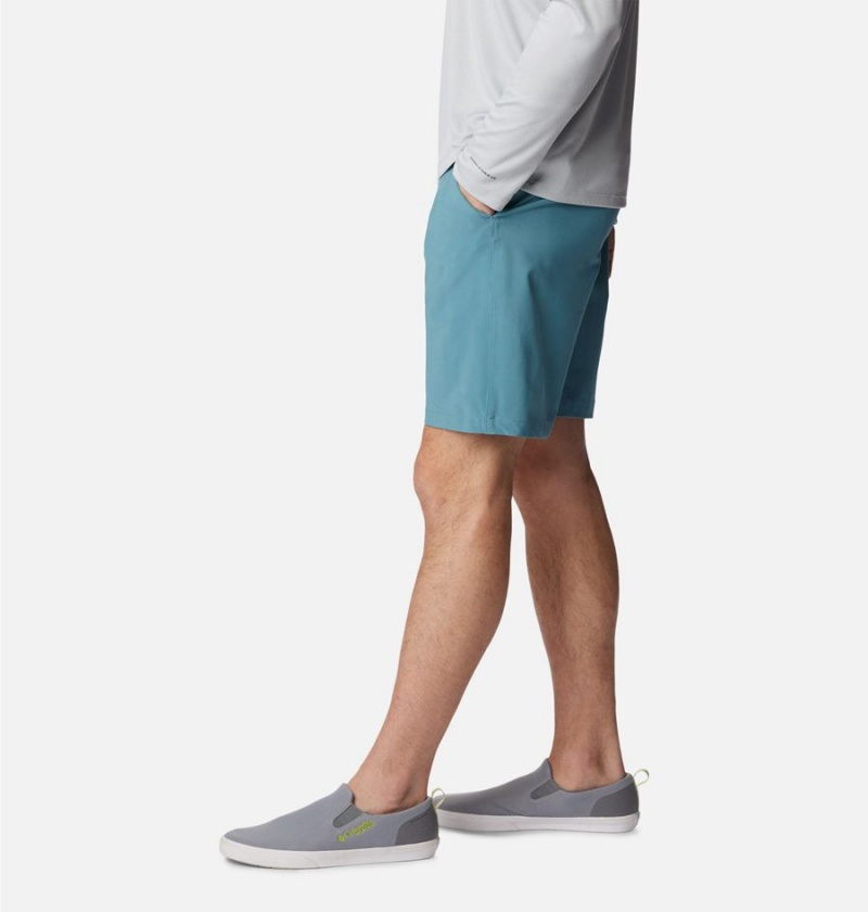 Turquoise Columbia PFG Terminal Tackle Men's Shorts | 24715XOWV