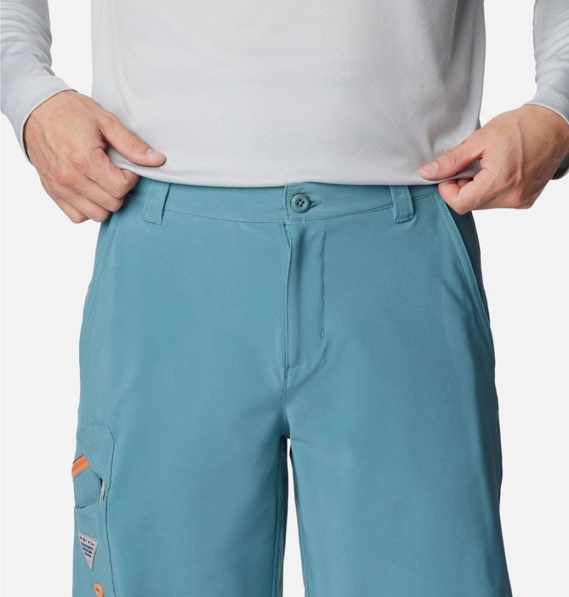 Turquoise Columbia PFG Terminal Tackle Men's Shorts | 24715XOWV