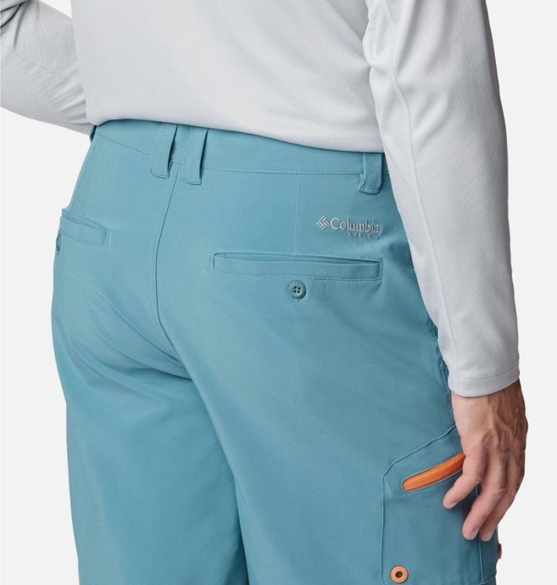 Turquoise Columbia PFG Terminal Tackle Men's Shorts | 24715XOWV