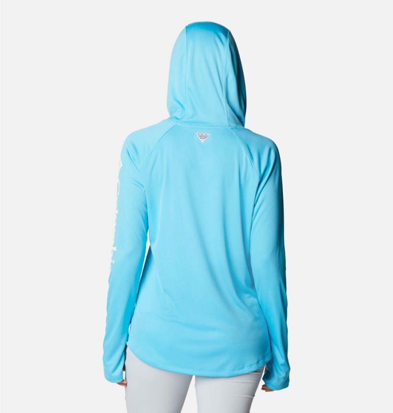 Turquoise Columbia PFG Tidal Tee Women's Hoodie | 20437VNBC