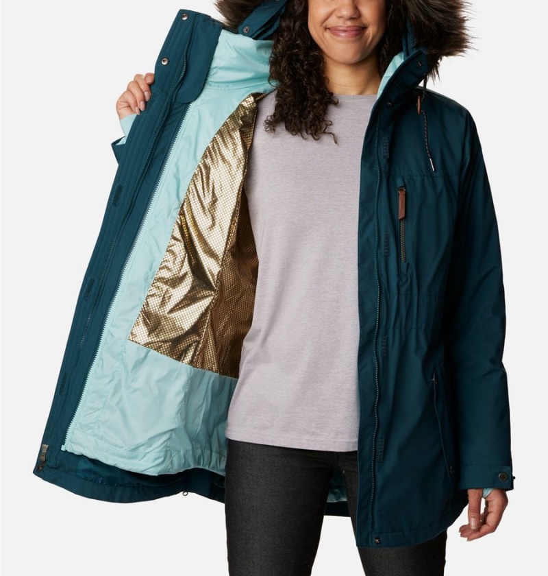 Turquoise Columbia Payton Pass Interchange Women's Coats | 96235ISVJ