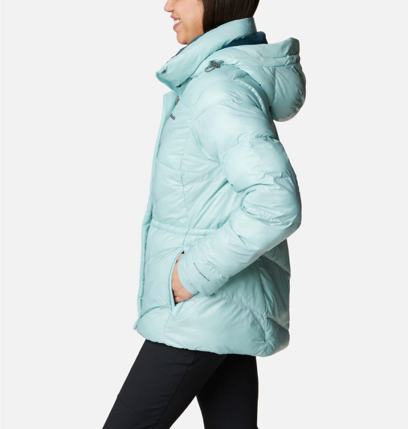 Turquoise Columbia Peak to Park II Insulated Hooded Women's Puffer Jacket | 73219PIOC