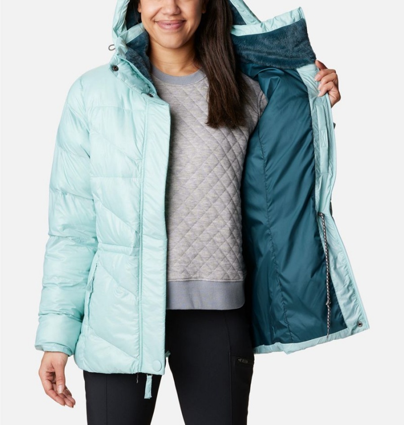 Turquoise Columbia Peak to Park II Insulated Hooded Women's Puffer Jacket | 73219PIOC