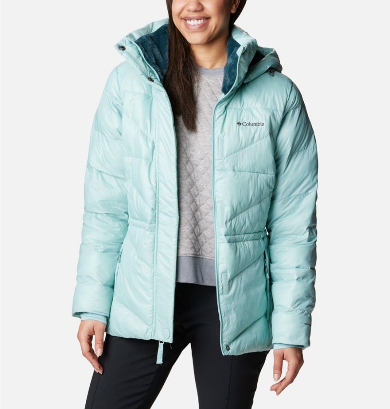 Turquoise Columbia Peak to Park II Insulated Hooded Women's Puffer Jacket | 73219PIOC