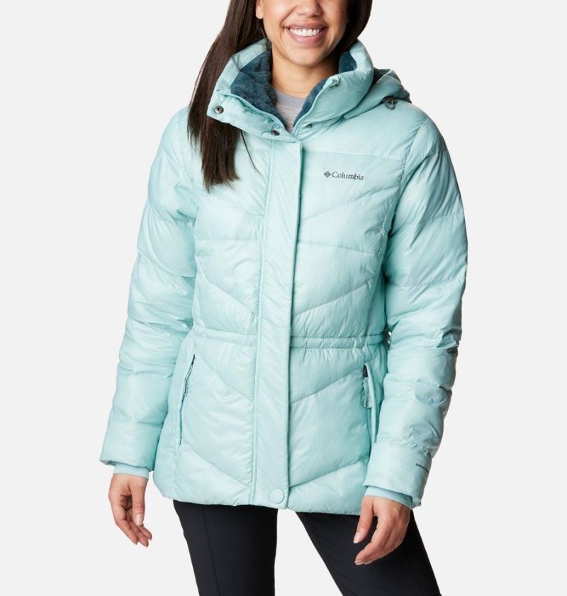 Turquoise Columbia Peak to Park II Insulated Hooded Women\'s Puffer Jacket | 73219PIOC