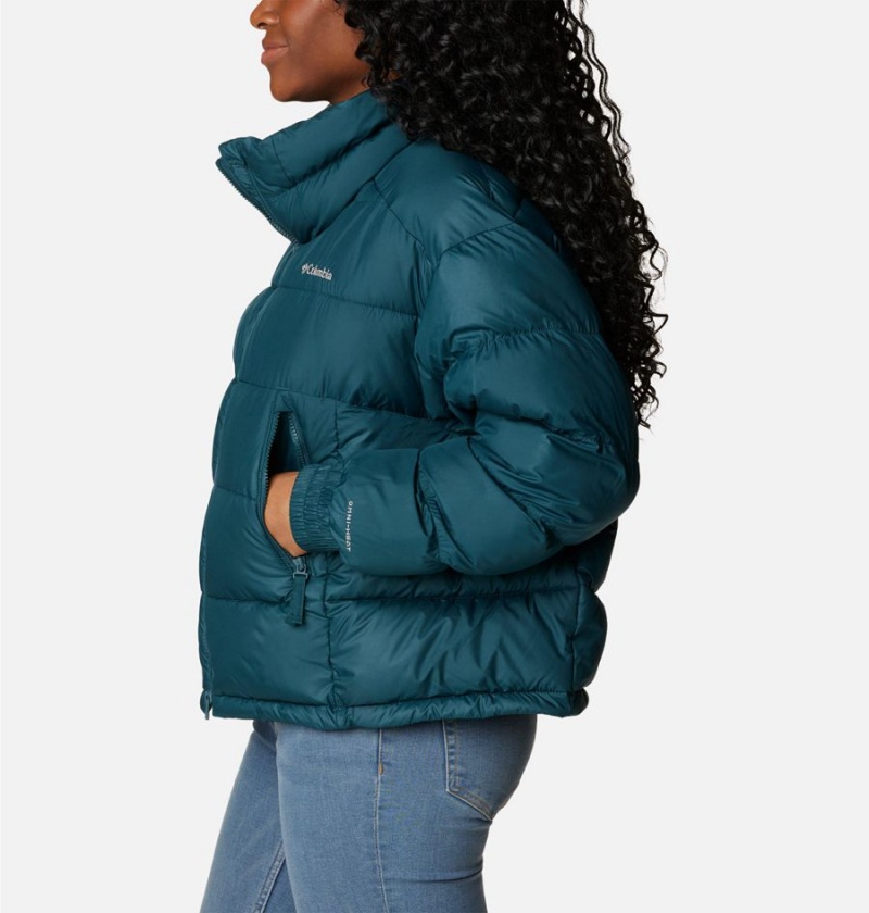 Turquoise Columbia Pike Lake II Cropped Women's Puffer Jacket | 91475APNH