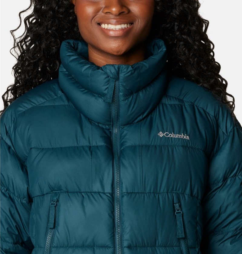 Turquoise Columbia Pike Lake II Cropped Women's Puffer Jacket | 91475APNH