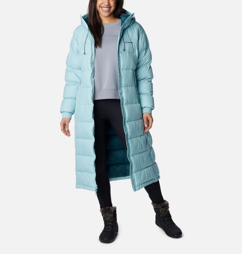 Turquoise Columbia Pike Lake II Long Women's Puffer Jacket | 79312NQBT