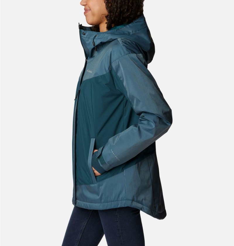 Turquoise Columbia Point Park Insulated Women's Puffer Jacket | 98425BNRO