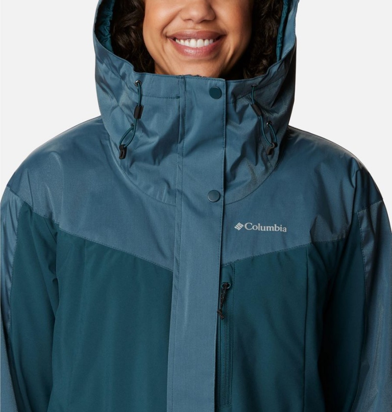 Turquoise Columbia Point Park Insulated Women's Puffer Jacket | 98425BNRO