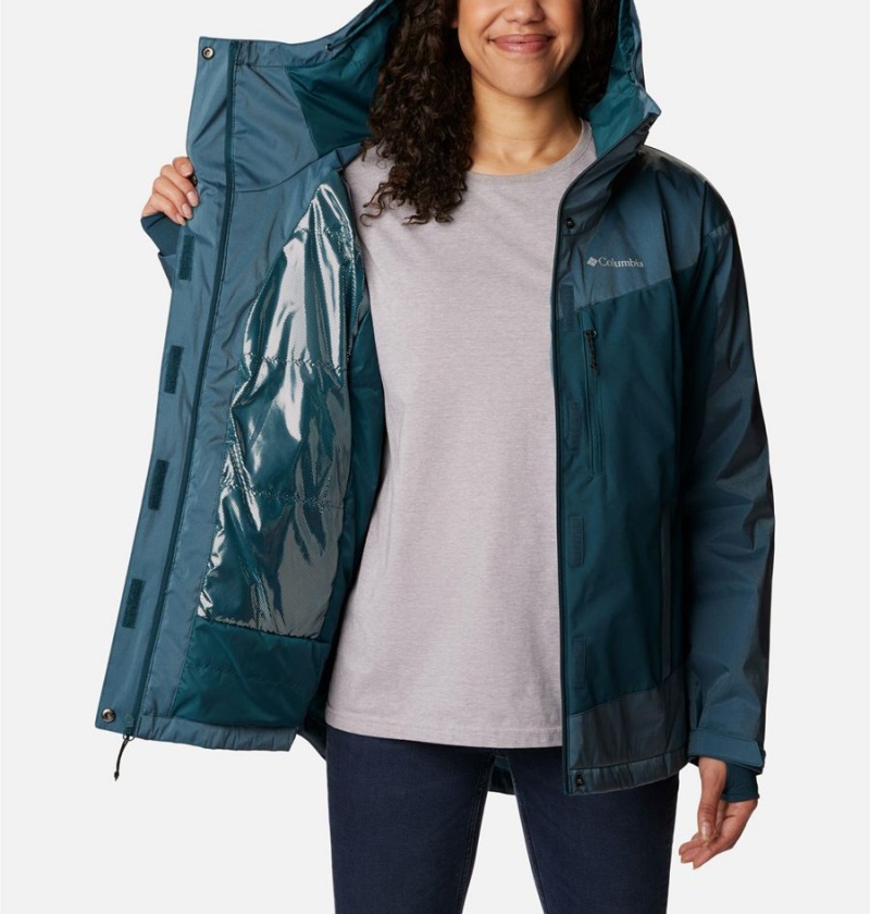 Turquoise Columbia Point Park Insulated Women's Puffer Jacket | 98425BNRO