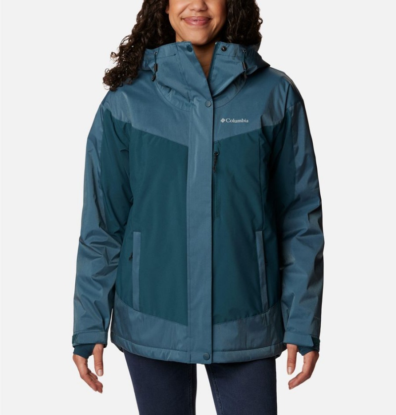 Turquoise Columbia Point Park Insulated Women\'s Puffer Jacket | 98425BNRO