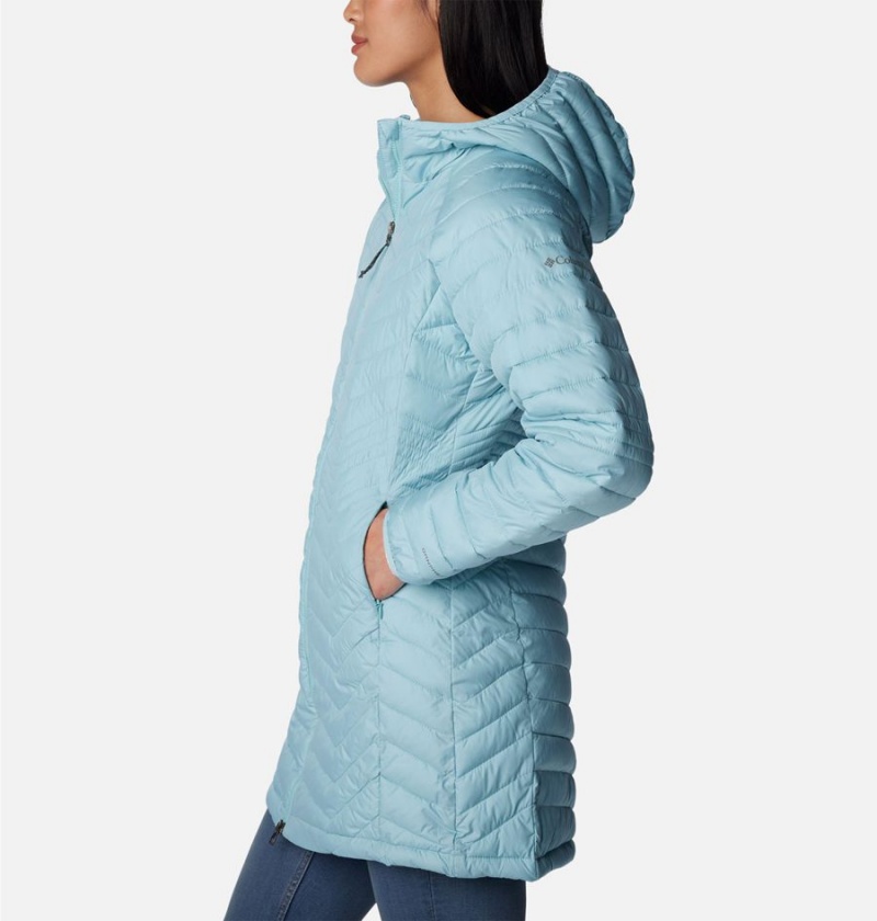 Turquoise Columbia Powder Lite Mid Women's Puffer Jacket | 93801UBGQ