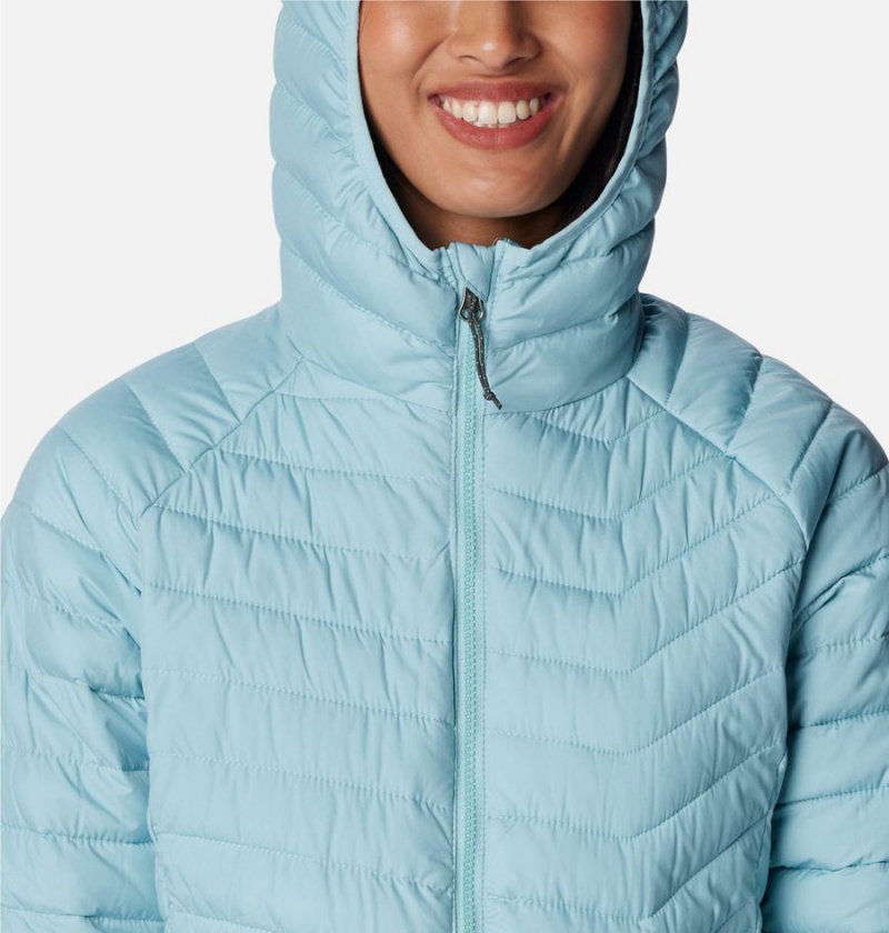 Turquoise Columbia Powder Lite Mid Women's Puffer Jacket | 93801UBGQ