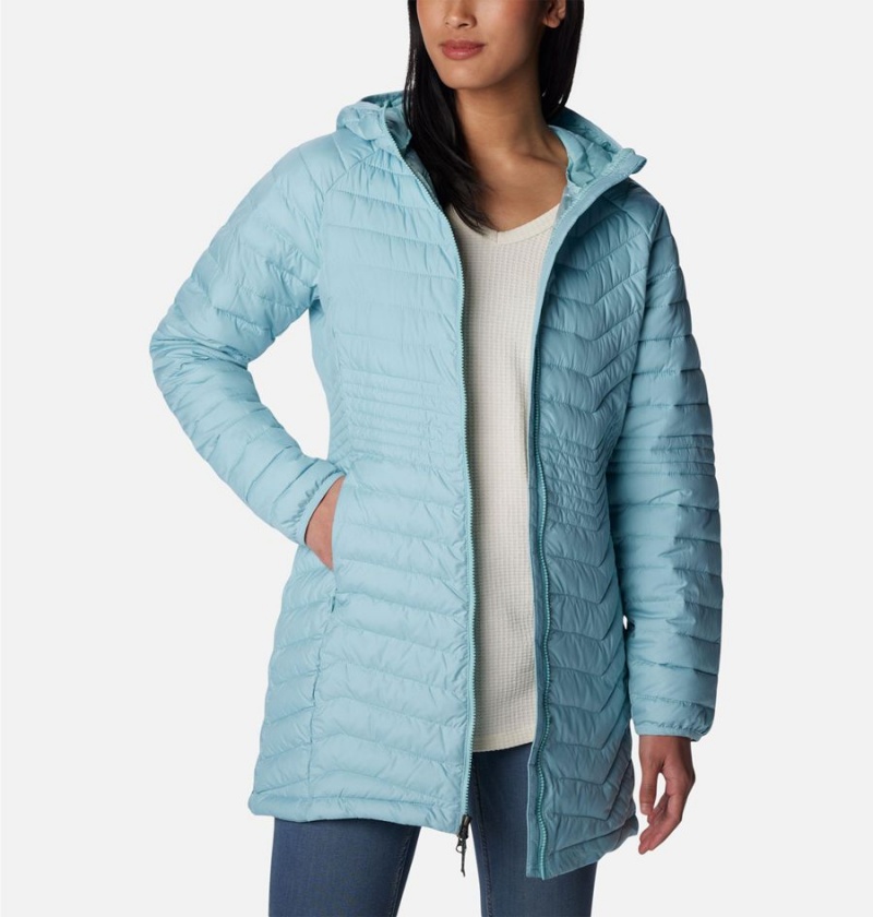 Turquoise Columbia Powder Lite Mid Women's Puffer Jacket | 93801UBGQ