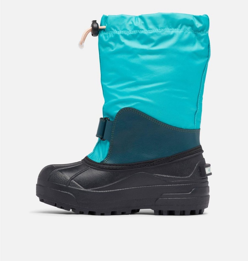 Turquoise Columbia Powderbug Forty Snow Kids' Boots | 07548EDFQ