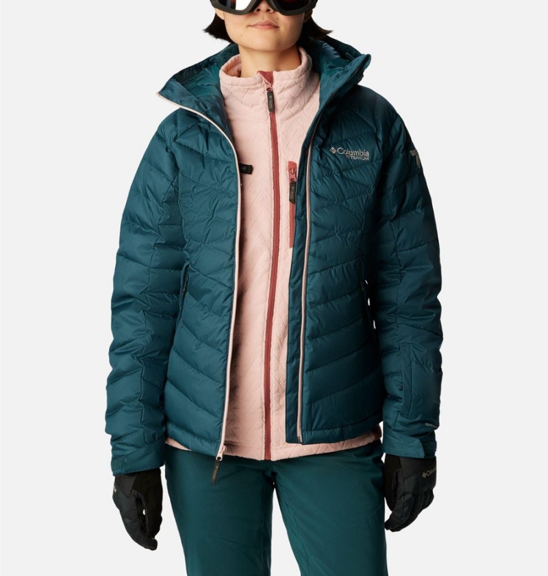 Turquoise Columbia Roaring Fork Women's Puffer Jacket | 03897MYBC