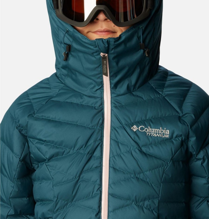 Turquoise Columbia Roaring Fork Women's Puffer Jacket | 03897MYBC