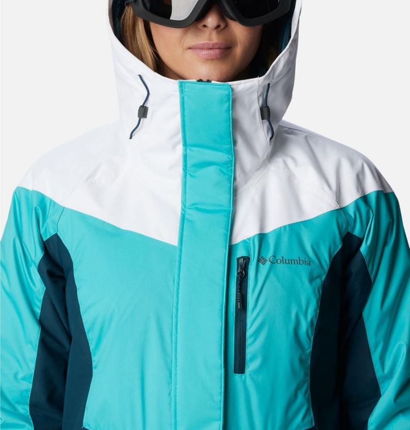 Turquoise Columbia Rosie Run Insulated Women's Ski Jacket | 52316KJMD