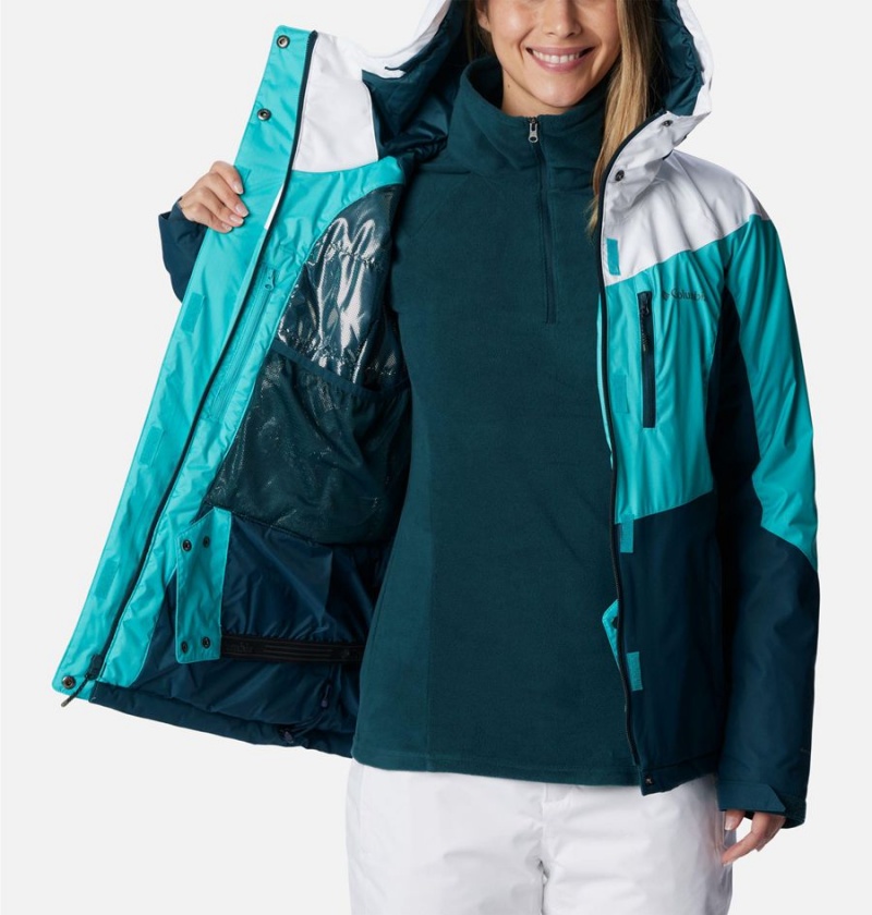 Turquoise Columbia Rosie Run Insulated Women's Ski Jacket | 52316KJMD