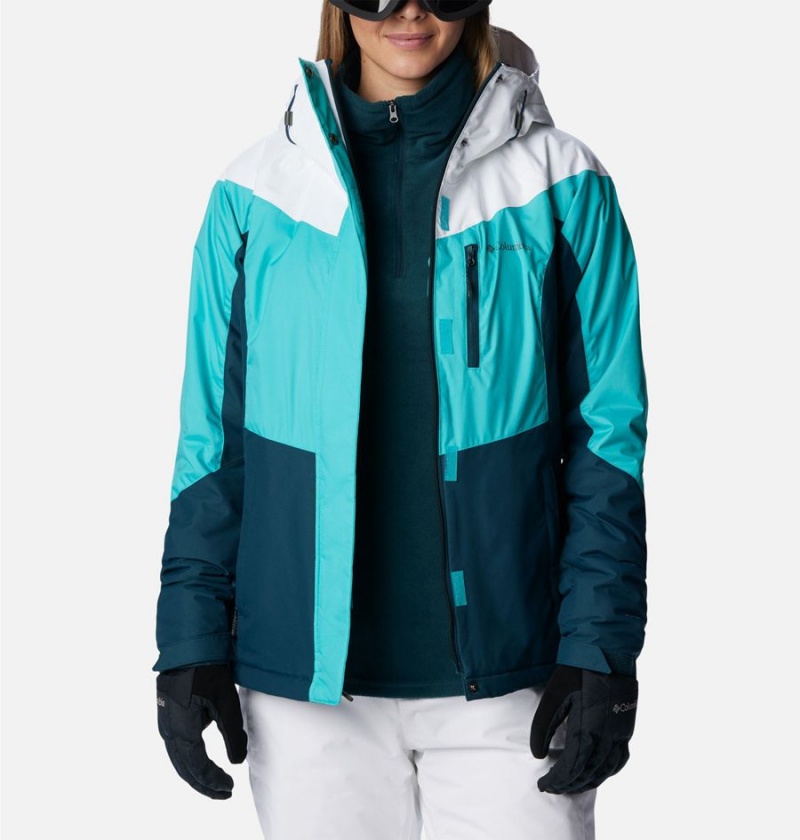 Turquoise Columbia Rosie Run Insulated Women's Ski Jacket | 52316KJMD