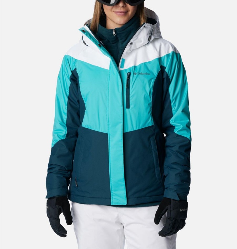 Turquoise Columbia Rosie Run Insulated Women\'s Ski Jacket | 52316KJMD