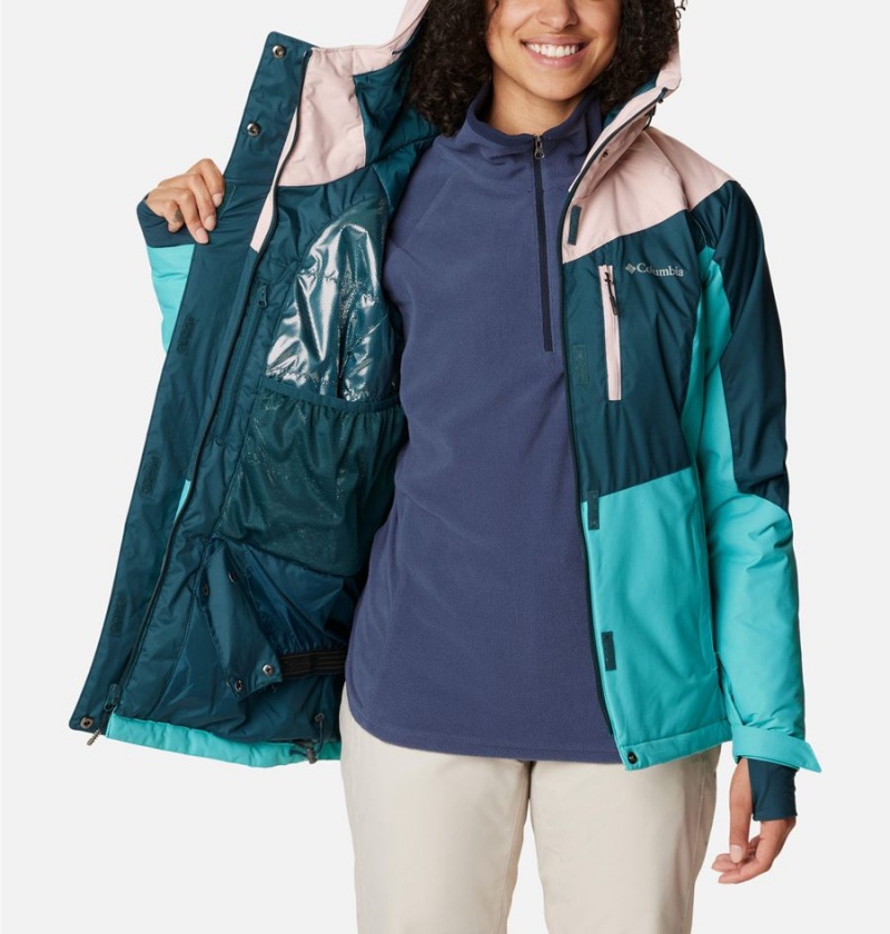 Turquoise Columbia Rosie Run Insulated Women's Ski Jacket | 14820AYBR