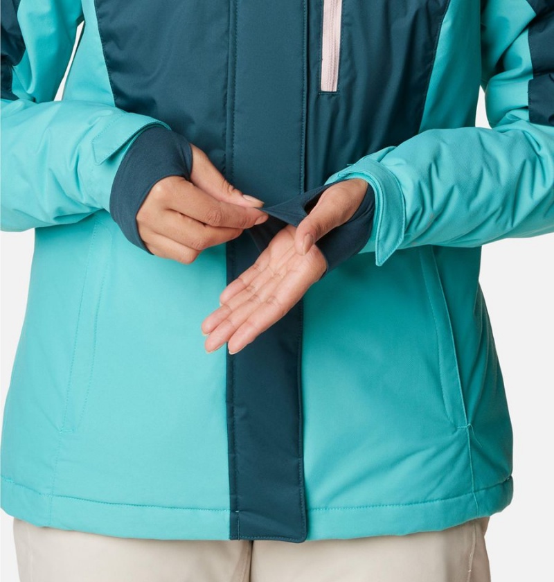 Turquoise Columbia Rosie Run Insulated Women's Ski Jacket | 14820AYBR