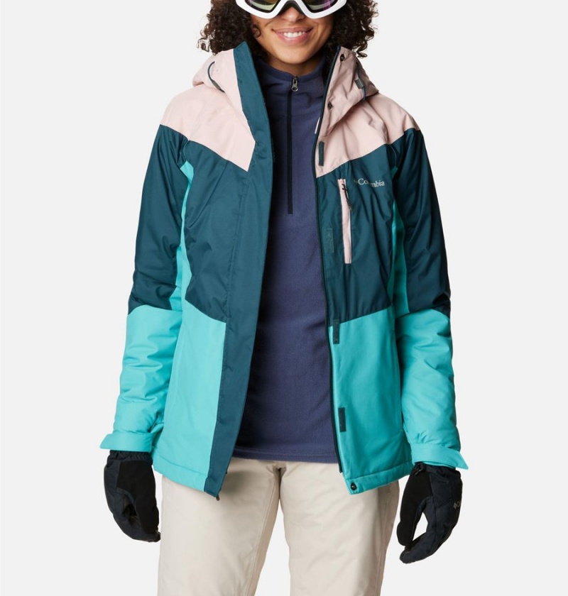 Turquoise Columbia Rosie Run Insulated Women's Ski Jacket | 14820AYBR