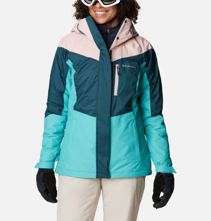 Turquoise Columbia Rosie Run Insulated Women\'s Ski Jacket | 14820AYBR