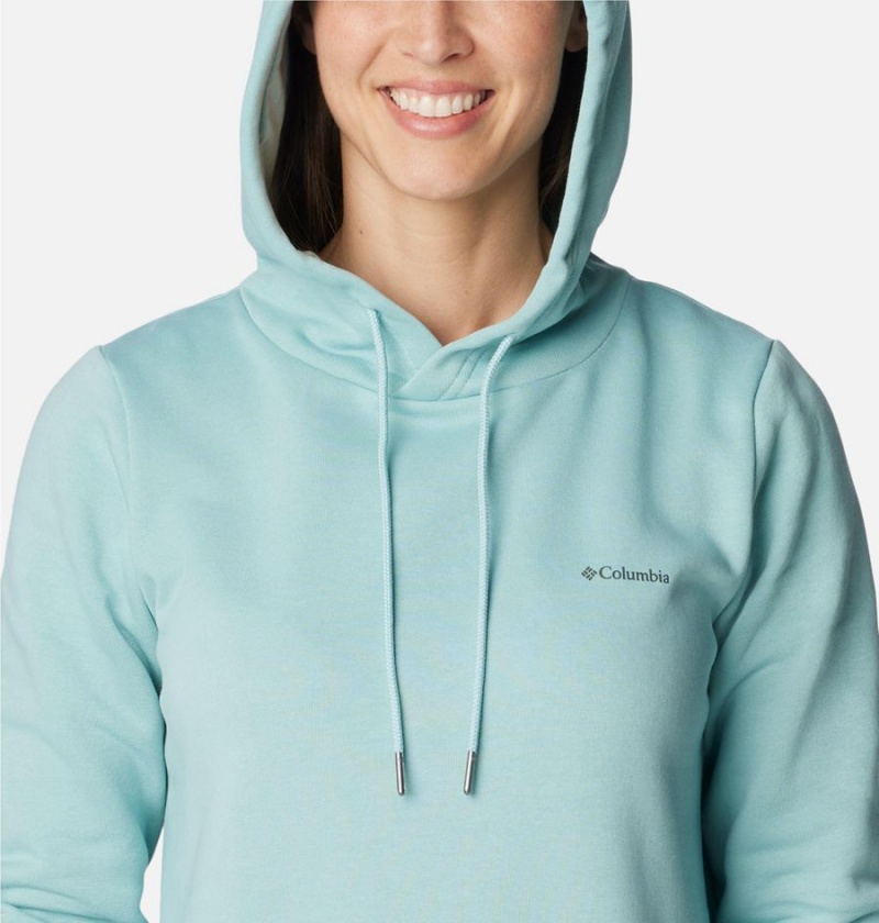 Turquoise Columbia Rush Valley Long Women's Hoodie | 74856UVKP