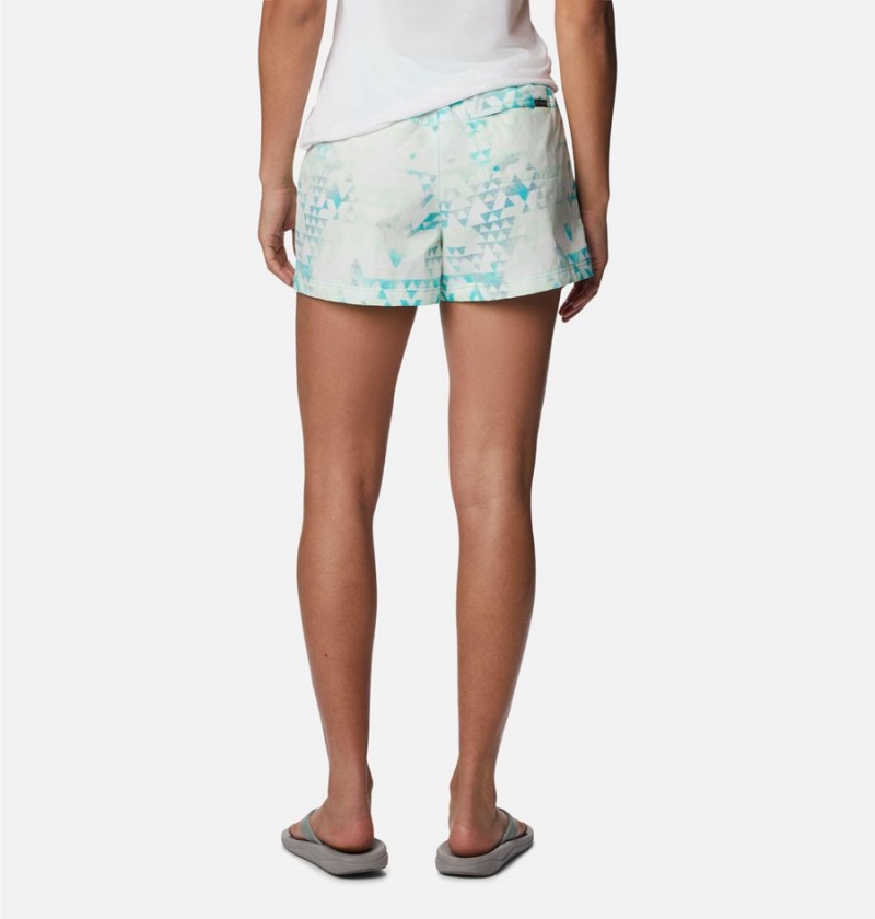 Turquoise Columbia Sandy River II Printed Women's Shorts | 46592XQHT