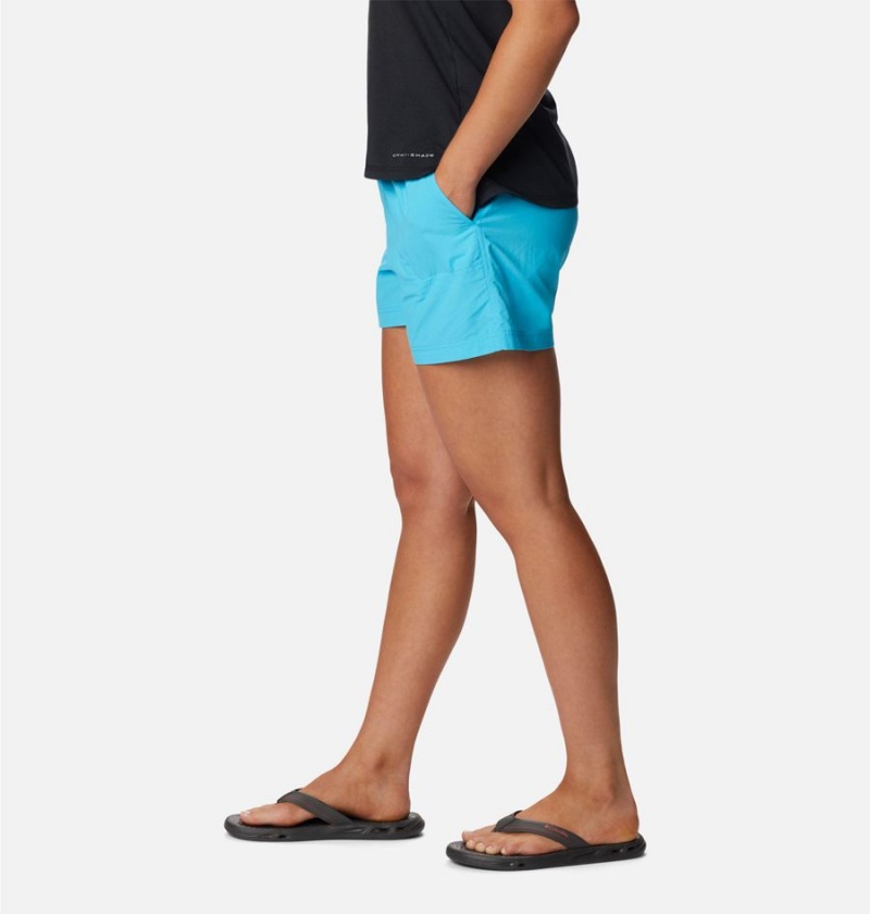 Turquoise Columbia Sandy River Women's Shorts | 74095SGRU