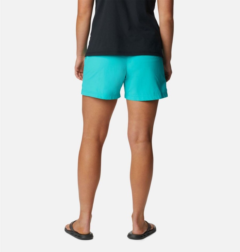 Turquoise Columbia Sandy River Women's Shorts | 65321MGTO