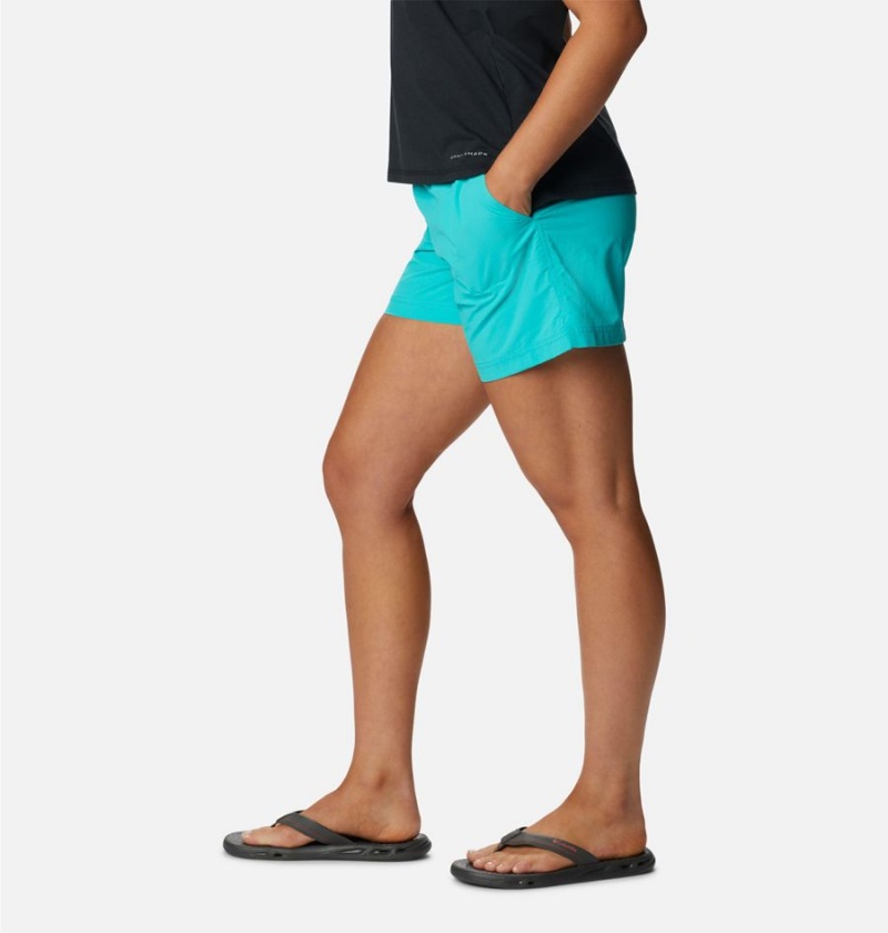 Turquoise Columbia Sandy River Women's Shorts | 65321MGTO